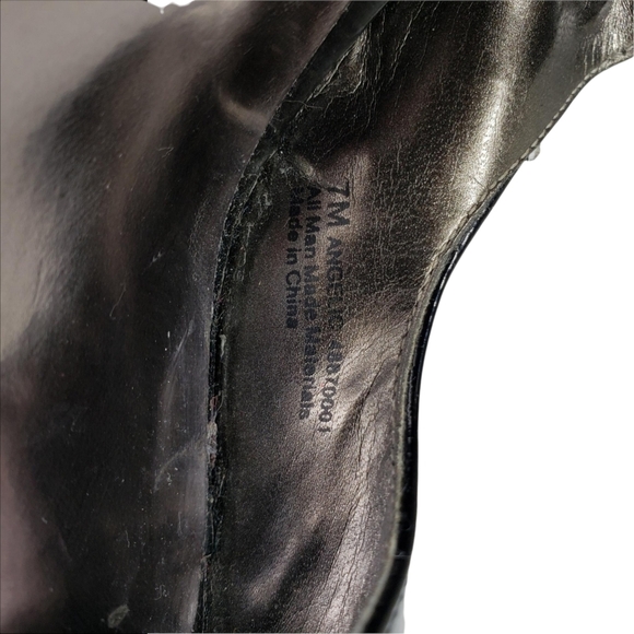 Carlos Santana | Angelic Black Patent Leather Peep Toe Mary Jane Stilettos 7 - Picture 11 of 13